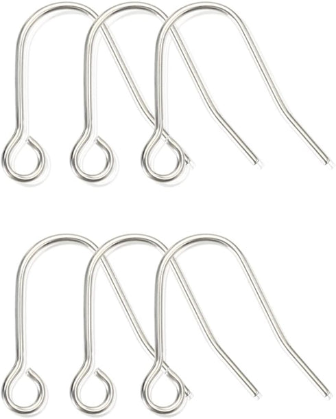 6pcs 20G Small Pure Titanium Earring Fish Hooks DIY Earrings Findings for Jewelry Making, Hypoallergenic Earring Hooks Making Kit for Women Men Se...