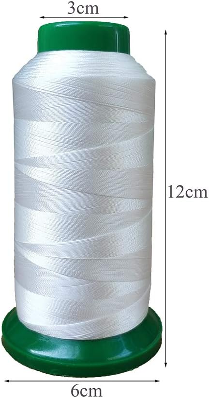 Polyester Thread Heavy Duty Bonded UV Resistant High Strength Outdoor Thread #69 T70 Size 210D/3Ply for Upholstery, Outdoor Market, Drapery, Leath...