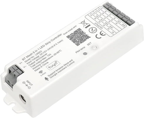 5in1 LM053 Bluetooth Mesh PWM LED Controller SmartLife TuyaSmart APP Control for Dimming CCT RGB RGBW RGBCCT LED Strip Work with WR01RF WR02RF RC0...