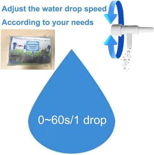 ARTEM Plant Waterer Self Watering Spikes System Automatic Vacation Drip Irrigation Watering Devices with Slow Release Control Valve Switch for Gar...