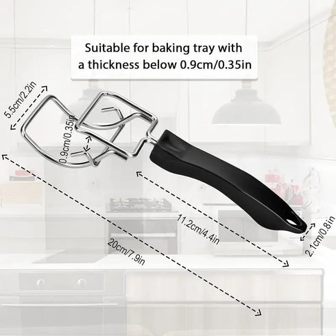 (2-PCs) Air Fryer Convection Toaster Oven Tray Extractor,Grills Extractor,Grills Clip,Scald Resistant Clip,Durable Handle Tool, Oven Tray Handle, ...