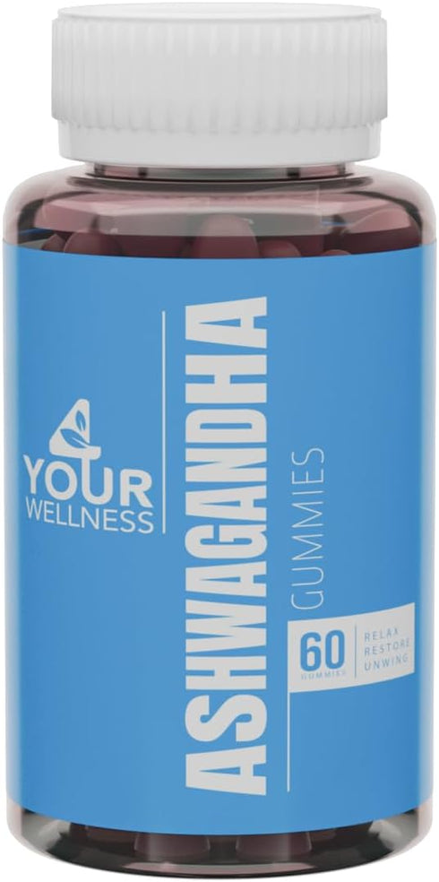 Ashwagandha Gummies Mixed Berry KSM-66, Lion's Mane, Vitamin-D, Non-GMO, Gluten-Free, Gelatin Free & Kosher | for Daily Focus Boost (60 Count (Pac...