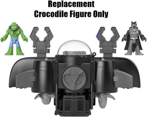 Replacement Part for Fisher-Price Imaginext DC Super-Friends Batsub Playset - GMP49 ~ Replacement Killer Crocodile Figure ~ Green with Blue Pants...