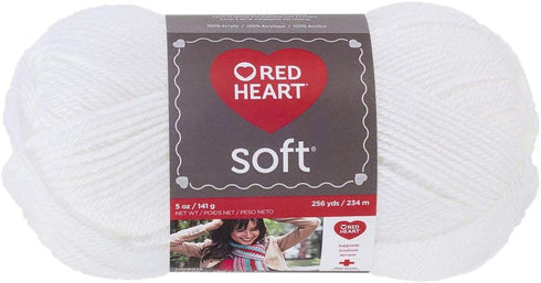 RED HEART Soft Yarn, White...