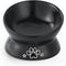 Elevated Cat Food Bowl, 5 Oz Ceramic Raised and Tilted Water Bowl, Anti Vomiting and Protect Pets' Spines Dishes for Small Dog, Fat Faced Cat, Kit...