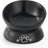 Elevated Cat Food Bowl, 5 Oz Ceramic Raised and Tilted Water Bowl, Anti Vomiting and Protect Pets' Spines Dishes for Small Dog, Fat Faced Cat, Kit...