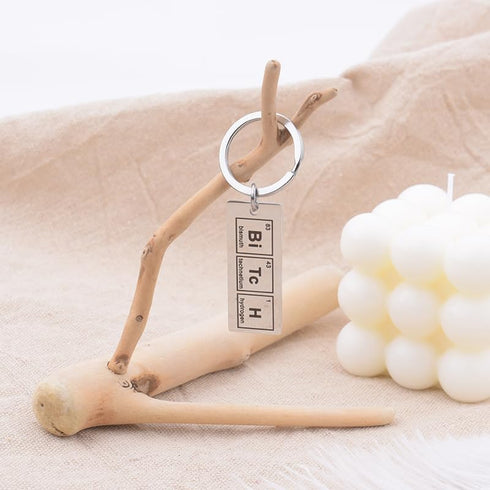 Periodic Table Name Keychain Gifts for Women Laboratory Love Keychain Gifts for men bitch be nice keychain for women...