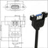 Panel- Mount USB 3.0 Extension Cable, Haokiang 1 ft/30cm 90 Degree Right Angle USB 3.0 Type A Male to Type A Female with Screw Hole Panel Mount Ad...