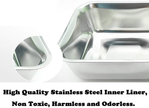 Love Dream Crate Dog Cat Bowls, Removable Stainless Steel Hanging Pet Cage Bowls Kennel, Food Water Feeder Bowls with Bolt Holder for Puppy Cat Ra...