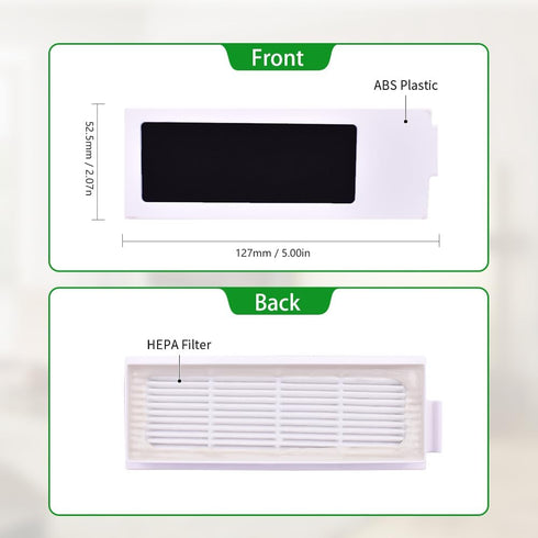 Neutop Replacement Filter Sets Parts Compatible with Ecovacs Deebot T20 OMNI, T20, T20 Max, T20 Pro, Robot Vacuum Accessories, 12-Pack....