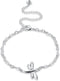 Fashion Jewelry 925 Sterling Silver Cute Dragonfly Heart Chain Anklet...