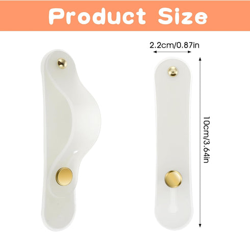 2PCS Phone Strap Grip Holder Cell Phone Grip Silicone Phone Loop Finger Holder Phone Finger Strap Stand Suitable for Most Smartphones (White)......