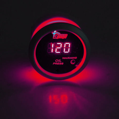 ESUPPORT Car 2" 52mm Digital Oil Press Pressure Gauge Red LED...