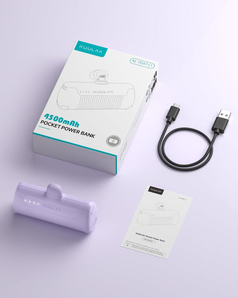 Kuulaa Portable Phone Charger Portable Charger iPhone 4500mAh Mini Power Bank for iPhone Cute Battery Pack Backup Charger Travel Compatible with i...