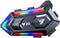 Motorcycle Helmet Bluetooth Headset, Cool RGB Dazzling Lights Motorbike Helmet Speaker Double Noise Cancellation Intercom Communication Systems wi...