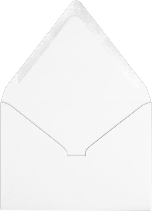 LUXPaper 4Bar A1 Contour Flap Invitation Envelopes | 3 5/8" x 5 1/8" | Bright White | 70lb. Text | 50 Qty...