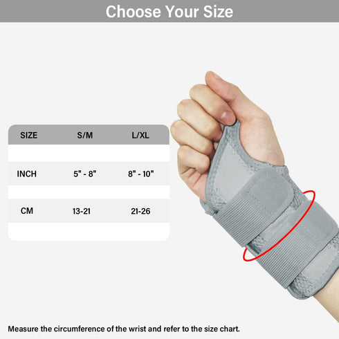 HYCOPROT Wrist Brace Night Wrist Sleep Support Splint Compression Sleeve Adjustable Straps for Wrist Pain Relief, Carpal Tunnel, Arthritis, Tendon...