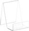 Plymor Clear Acrylic Flat Back Display Easel with 1.5" Box Ledge, 4" H x 3" W x 4" D...