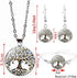 RTY Family Tree Life Tree Pendant Necklace Earrings and Bracelet Vintage Hopeful Life Tree 3pcs Jewelry Set...