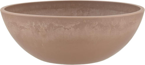 PSW Pot M25TP Collection Shallow Garden Bowl Low Planter for Succulents, Bonsai, Fairy Gardens, Herbs, 10-inch, Taupe...