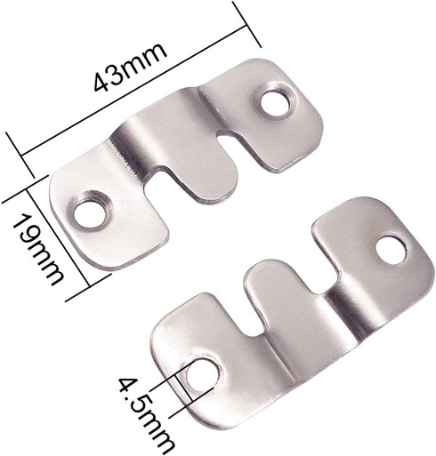 Wolfride 30pcs Flush Mount Brackets Flush Mount Frame Picture Hangers Interlocking Hanger Bracket Wall Mount Hardware...