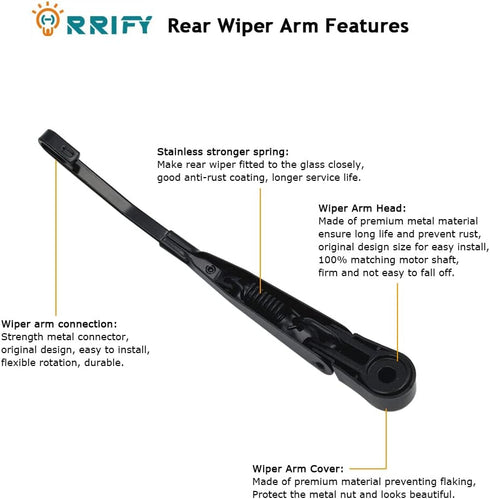 Rear Windshield Back Wiper Arm Blade Set 76720-T0A-003 for Honda CRV CR-V 2012-2016, for Toyota Highlander 2008-2013, for Toyota Prius V 2012-2015...