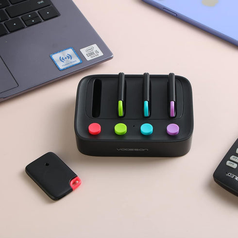 Key Finder Locator,Key Tracker,RF Item Tag Beeper Alarm Tracking Device with 1 Transmitter and 4 Receivers,Easy to Use,Find My Car Keys,Wallet,TV ...