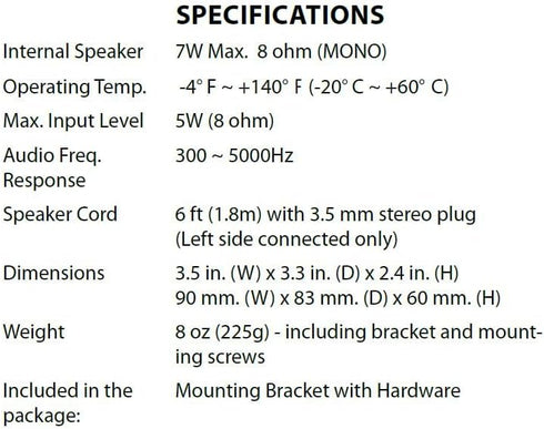 Uniden (BC7) Bearcat 7-Watt External Communications Speaker. Durable Rugged Design, Perfect for Amplifying Uniden Scanners, CB Radios, and Other C...