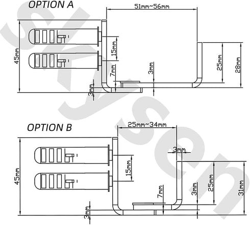 SKYSEN 2 Pack Barn Door Bottom Floor Guide, with Extend Bracket- Wall Mounted- Adjustable bracket- Flush Bottom- Matte Black (711-2)...