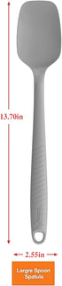 Permanent Warranty Silicone Large Spoonila 1 PCS Heat Resistant Silicone Spatula Cooking for Nonstick Cookware Kitchen Gadgets Large Spoonila Grey...