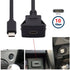 NFHK Waterproof Dustproof USB-C Type-C USB 3.1 10Gbps Extension Flush Car Latch Mount Extension Cable for Dashboard Panel...
