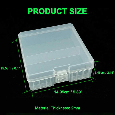 Fielect 100 x AA Battery Storage Case Holder Organizer Box Transparent...