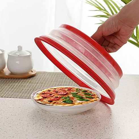Pack of 2 Collapsible Microwave Food Cover, Splatter Guard,Vented Microwave Lid for Food,10.5inch, BPA free TPR, Dishwasher safe...