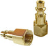 10PCS 1/4 Inch NPT Female Industrial Air Hose Quick Connect Plug Brass Finish Air Compressor Pneumatic Coupler Fitting Adapter...