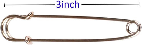 50 Pcs Safety Pins Heavy Duty Large Safety Pins Steel (Silver)...