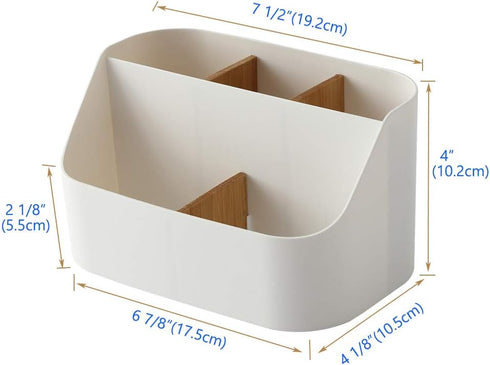 Desk Organizer Remote Control Holder Makeup Caddy Box for Home & Office...