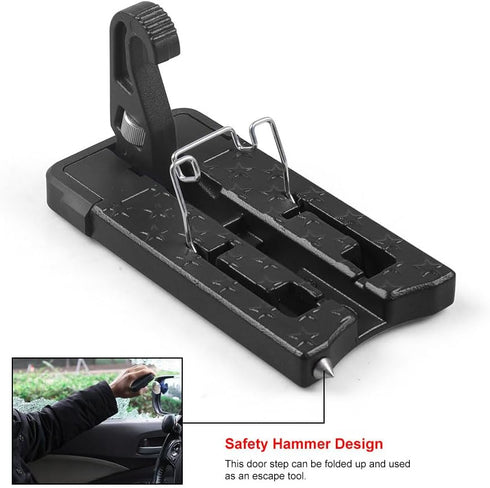 Multifunctional Universal Fit Car Door Step Foldable Roof Rack Door Step Up on Door Latch Easy Access to Rooftop,Max Load 500 lbs...