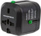 Monoprice Compact Cube Universal Travel Adapter, Supports International Power Outlets, Black...