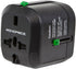 Monoprice Compact Cube Universal Travel Adapter, Supports International Power Outlets, Black...
