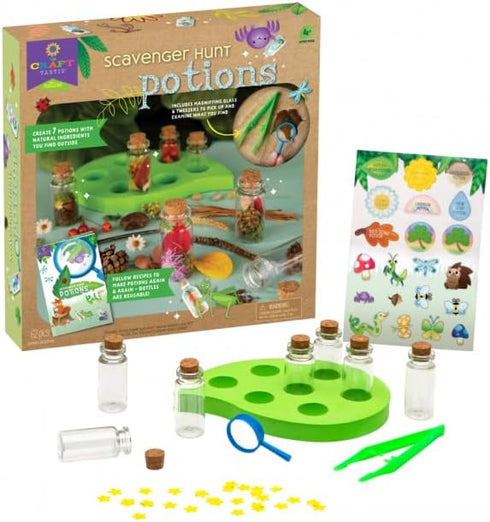 Craft-Tastic Scavenger Hunt Potions - Nature DIY Craft Kit - Create Magical Nature Potions - Makes 7 Potions - Comes with Recipe Book - Ages 4+ wi...