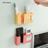 D3 Wall Mount Phone Holder, Punch-Free Wall-Mounted Mobile Phones Charging to Stand, Sticky Remote Control Storage Box Bedside Lazy Mobile Phone R...