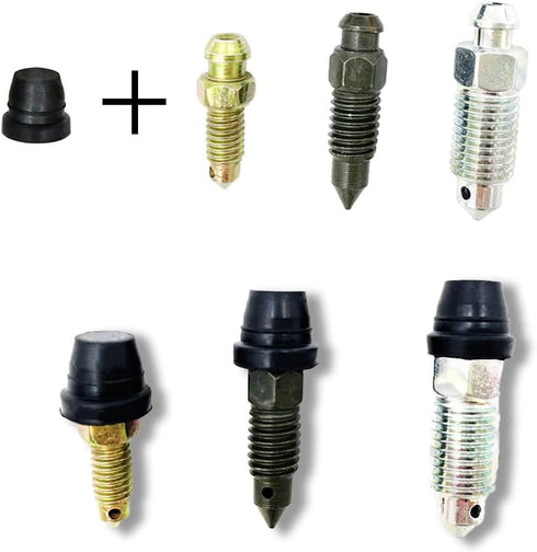 18PCS Black Brake Dust Cover, Rubber Dust Stem Cover, Grease Fitting Caps, Brake Caliper Bleeder Cap, Brake Bleeder Screw Cap, Rubber Dust Cover f...