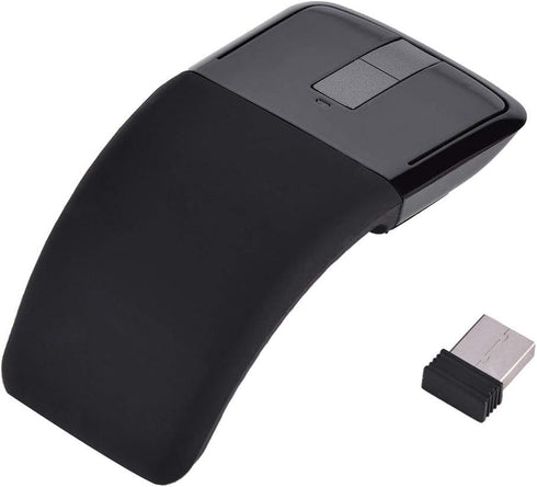 Foldable Wireless Touch Mouse, Arc Touch Mouse Mice with 143 Receiver for PC Laptop Smart TV, Stylish Appearance(Black)...