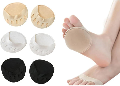 3pairs Foot Pads Reusable Soft Ball of Foot Cushions Forefoot Pads for Women?Sweat Absorbent Non-Slip Foot Cover Inner Socks?Prevention Pain Relie...