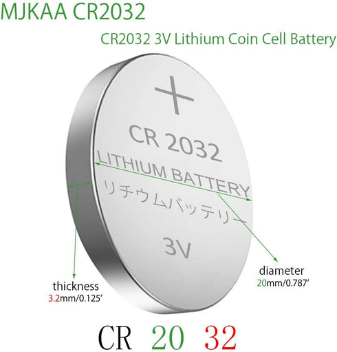 ECR2032 3V Lithium Coin Cell Battery CR2032 (100 Pack)...