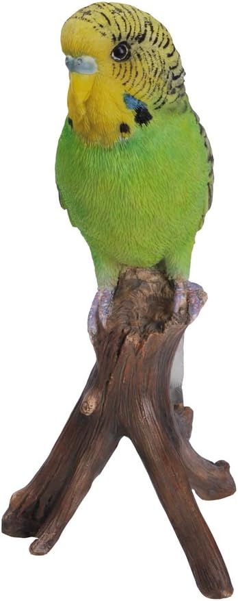 Hi-Line Gift Ltd Budgie on Branch Statue,Green...