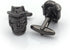 Mens Gun Black Vintage Skull Head with Hat Cross Bones Cufflinks for Wedding Business Cuff Links...