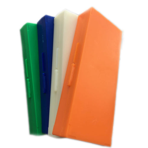 50-Place Microslide Slide Microscope Box Colors, Blue, Green, Orange, White(Pack of 4)...