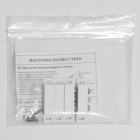 2 Sets NO&NC Magnetic Switch Door Contact Sensor Surface Mounted...