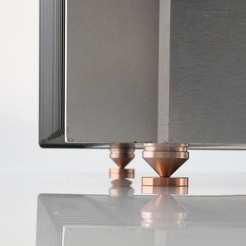 4Pcs Speaker Spikes Stands HiFi Speaker Isolation Stand Cone Shockproof Base Pad Speaker Feet with Non-Slip Rubber Rings for Audio,Speakers,Subwoo...